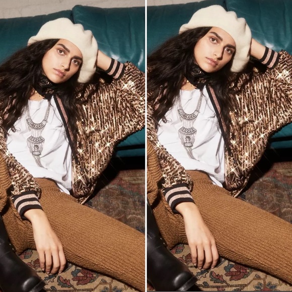 NWT Free People Riviera Sequin Dolman Jacket - Picture 10 of 11